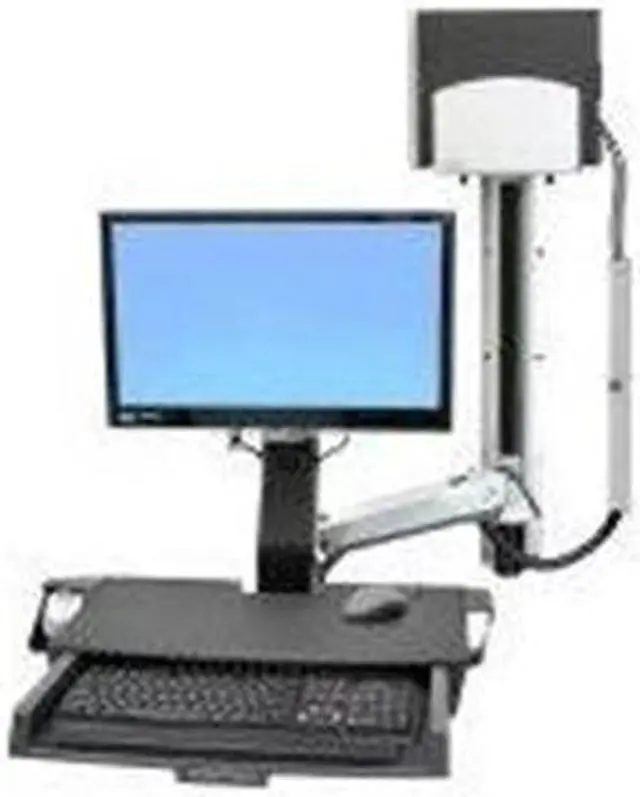Alt view image 12 of 20 - Ergotron StyleView Multi Component Mount for CPU, Flat Panel Display, Mouse, Keyboard