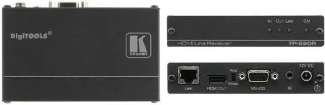 Main image of Kramer Electronics - 50-80022090 - TP-580R HDMI - 4K UHD HDMI Bidirectional RS-232 / IR over Twisted Pair HDBaseT