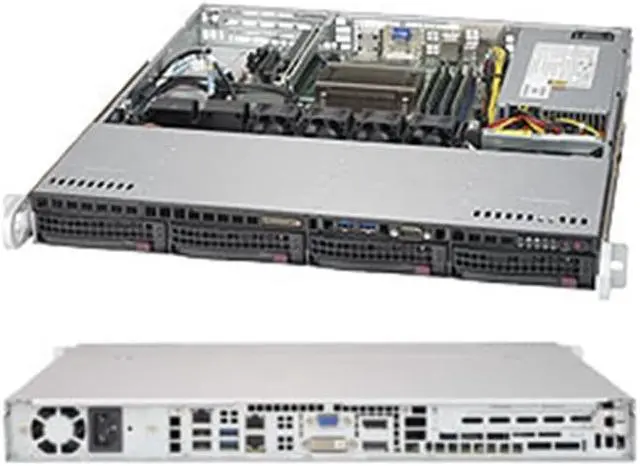 Alt view image 3 of 6 - Supermicro CSE-813MFTQC-350CB 1U Chassis