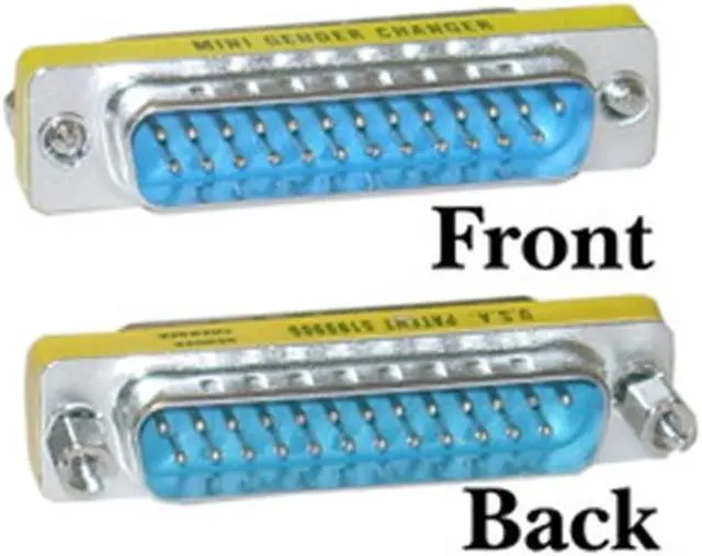 Alt view image 2 of 3 - DB25 Male / DB25 Male, Serial Mini Gender Changer