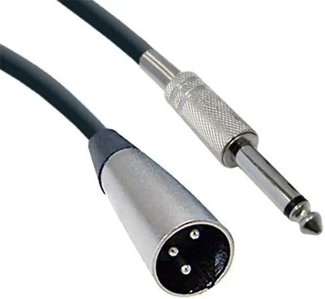 Alt view image 3 of 3 - XLR Male to 1/4 Inch Mono Male Audio Cables, 10ft