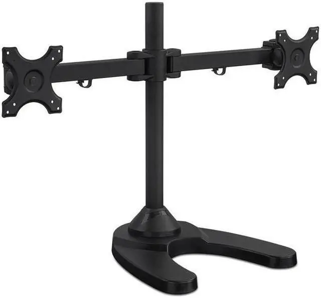 Alt view image 5 of 14 - Mount-It! Dual Monitor Stand | 24" Max Screen Size | Free Standing