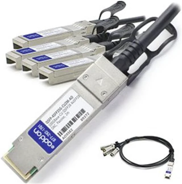 Main image of AddOn Cisco QSFP-4SFP25G-CU2M Compatible TAA Compliant 100GBase-CU QSFP28 to 4xSFP28 Direct Attach