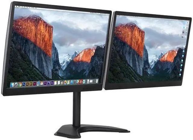 Alt view image 6 of 17 - Mount-It! Dual Monitor Stand | Fits Up to 32" Screens | Full Motion Arms