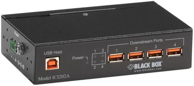 Main image of Black Box ICI202A Box Industrial-Grade Usb Hub, 4-Port With Isolation - Usb - External - 4 Usb Port(S) - 4 Usb 2.0 Port(S)