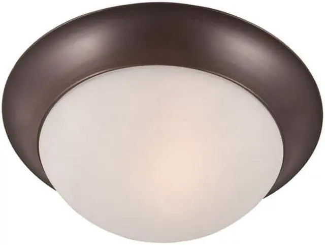 Main image of Maxim 5851FTOI 5 x 14 in. Essentials 2-Light Flush Mount, Oil Rubbed Bronze