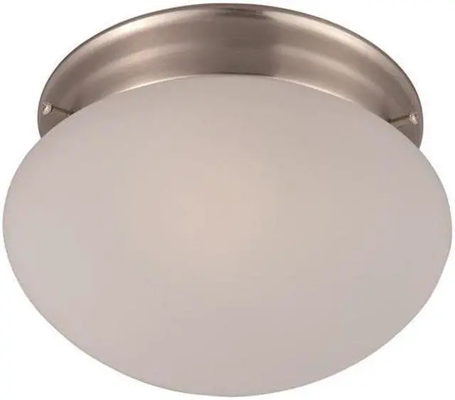 Main image of Maxim 5884FTSN 4.5 x 7.5 in. Essentials One Light Flush Mount, Satin Nickel