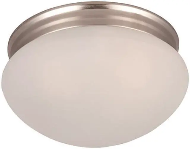 Main image of Maxim 5885FTSN 5 x 9 in. Essentials 2-Light Flush Mount, Satin Nickel