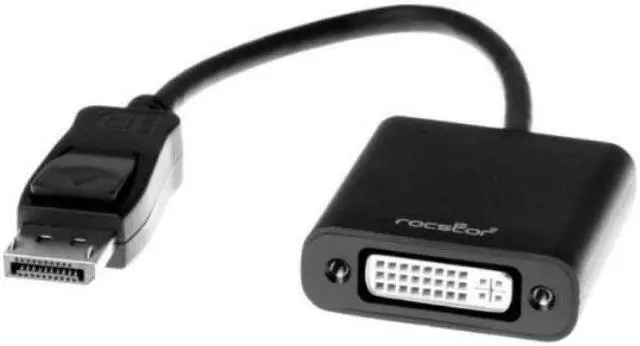 Alt view image 3 of 12 - Rocstor Y00DVI-BK DisplayPort to DVI Adapter
