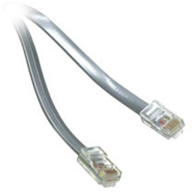 Alt view image 3 of 10 - Cables To Go Model 08115 50 ft. RJ12 6P6C Straight Modular Cable Male to Male