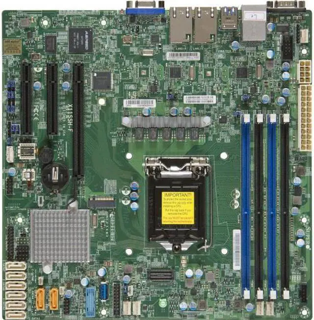 Alt view image 3 of 12 - Supermicro MBD-X11SSH-F-B Server Motherboard LGA 1151Intel C236 - Bulk packaging  -