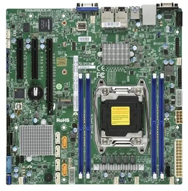 Alt view image 2 of 2 - Supermicro Motherboard MBD-X10SRM-TF-B E5-2600v4/v3 S2011 R3 C612 PCI Express SATA MATX Brown Box