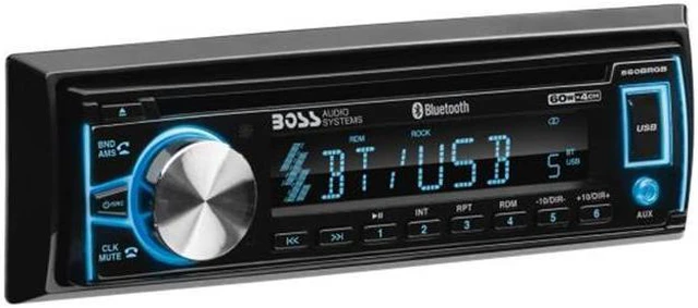 Alt view image 5 of 17 - Boss 560BRGB Single-DIN, CD/MP3 Player Detach Panel Bluetooth