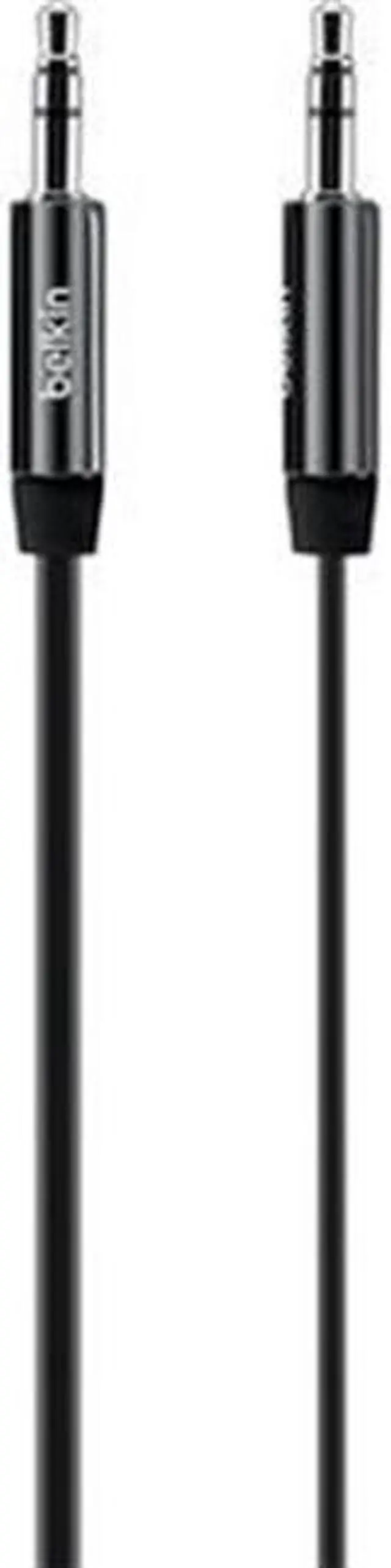 Alt view image 3 of 5 - Belkin 3.5mm plug MIXIT Flat Aux Cable (3 Feet) - Black