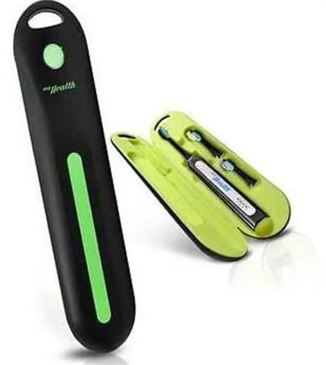 Main image of Compact Electric Toothbrush Charger Travel Case, Universal USB Charging (Black)