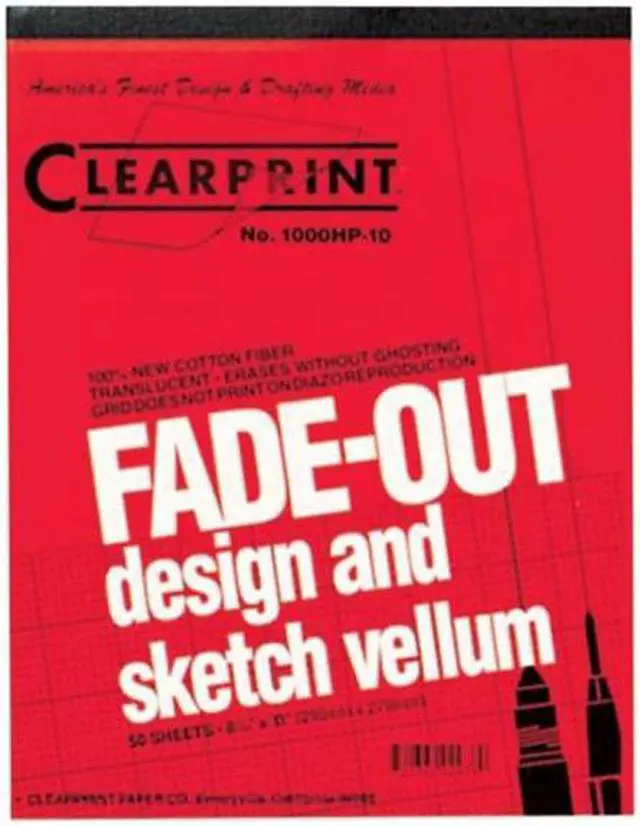 Alt view image 6 of 8 - Clearprint Design Vellum Paper 16lb White 8-1/2 x 11 50 Sheets/Pad 10001410
