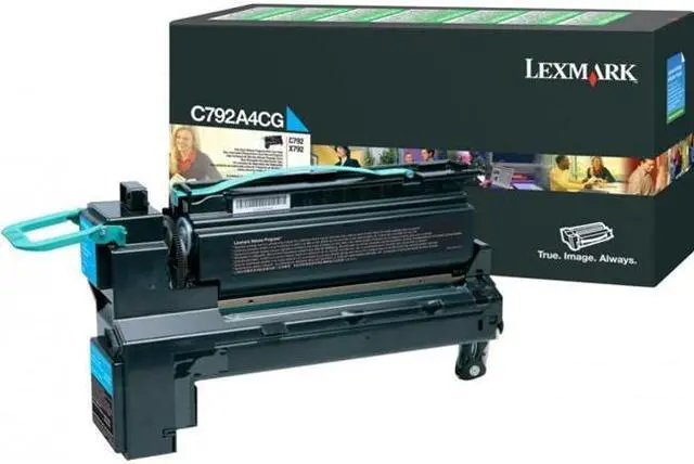 Alt view image 3 of 12 - Lexmark C792A4CG Return Program Toner Cartridge - Cyan