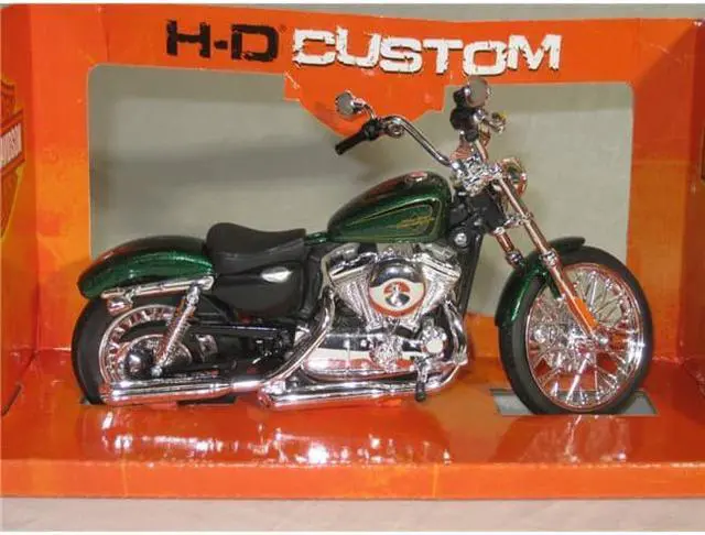 Alt view image 2 of 5 - Maisto 32335GRN 2013 Harley Davidson XL 1200V Seventy Two Motorcycle Model 1 by 12 Scale - Green