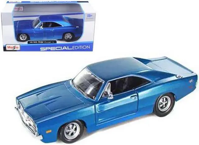 Main image of Maisto 31256bl 1969 Dodge Charger R & T Hemi Blue 1-25 Diecast Model Car