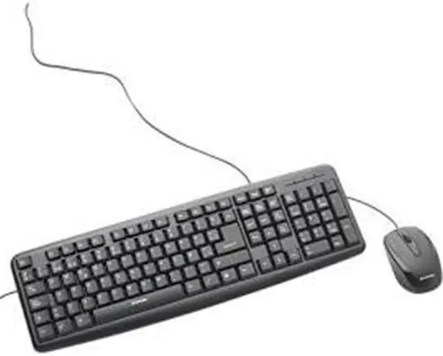 Main image of Verbatim Slim Corded USB Keyboard and Mouse - Black (Spanish)