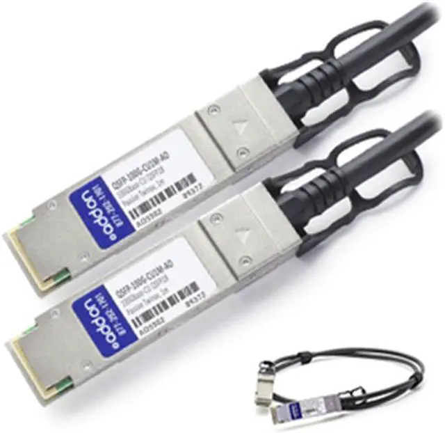 Alt view image 2 of 8 - AddOn Cisco QSFP-100G-CU1M Compatible TAA Compliant 100GBase-CU QSFP28 to QSFP28 Direct Attach 1m)