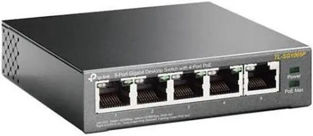 Main image of TP Link TL-SG1005P 5-Port Gigabit Desktop Switch with 4-Port PoE