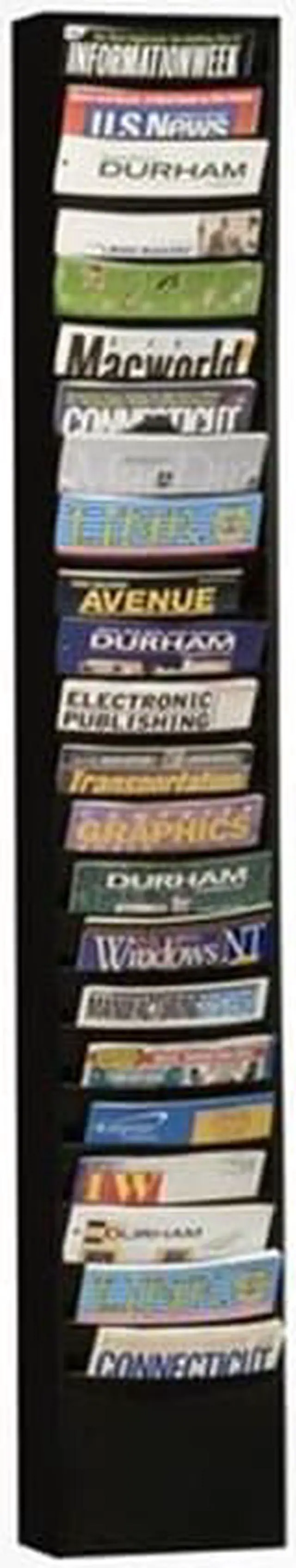 Alt view image 3 of 6 - DURHAM MFG 401-08 Literature Rack,Compartment 23,Blk