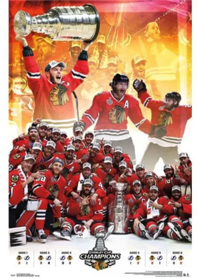 Alt view image 2 of 2 - Posterazzi TIARP13718 2015 Chicago Blackhawks Stanley Cup - Celebration Poster Print - 24 x 36 in.
