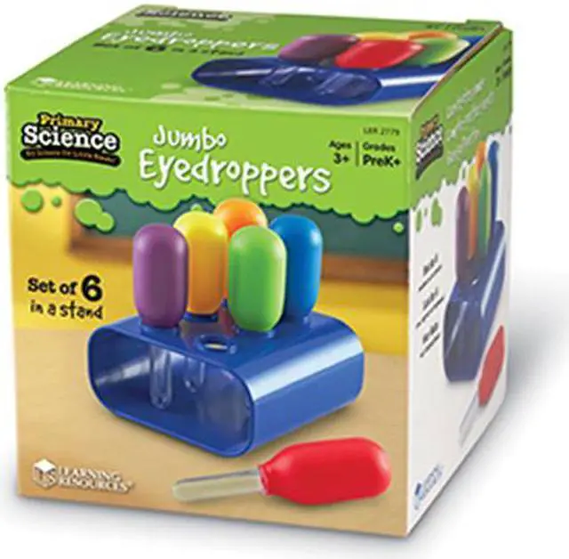 Alt view image 3 of 15 - Learning Resources Primary Science Jumbo Eyedroppers with Stand (LER2779) LER2779 LEARNING RESOURCES