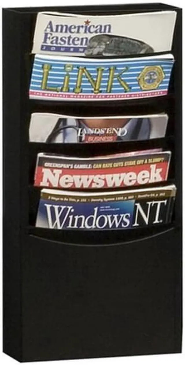 Alt view image 3 of 5 - DURHAM MFG 403-08 Literature Rack,Compartment 5,Blk