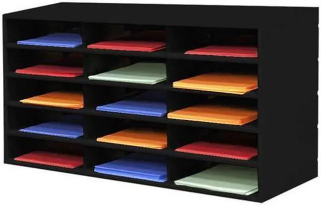 Alt view image 3 of 6 - DURHAM MFG 434-08 Literature Rack,Compartment 15,Blk