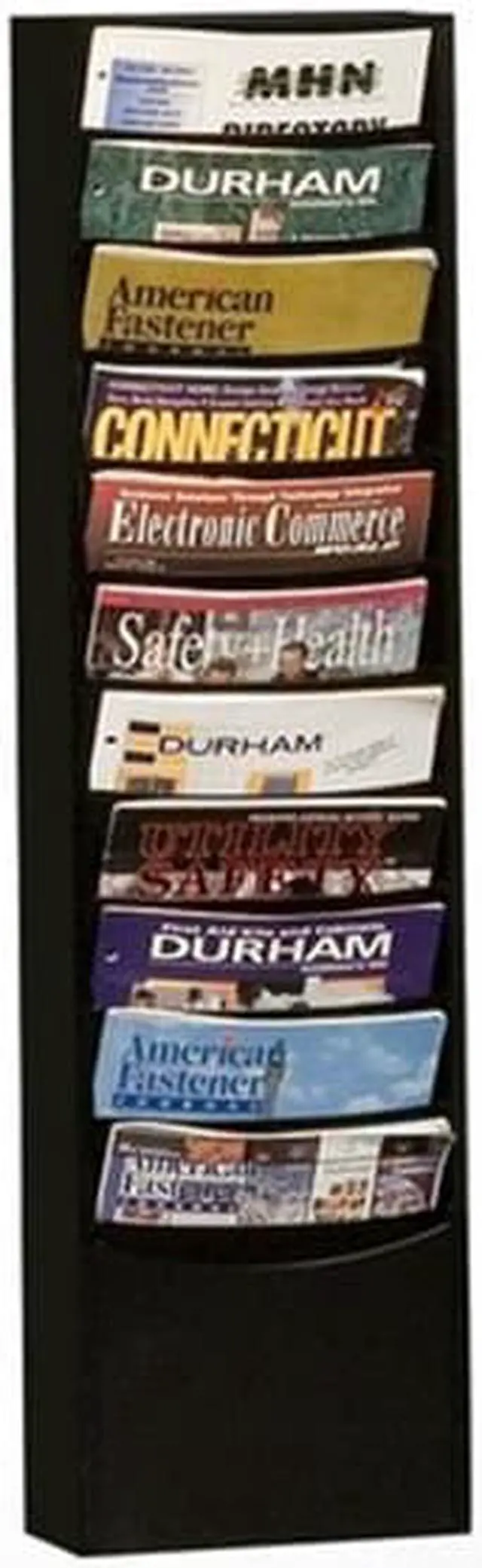 Alt view image 3 of 8 - DURHAM MFG 402-08 Literature Rack,Compartment 11,Blk