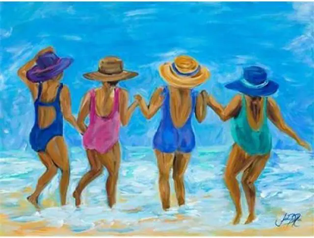 Main image of Sun Dance Graphics PDX11474CSMALL Ladies On The Beach I Poster Print by Julie Derice, 11 x 14 - Small