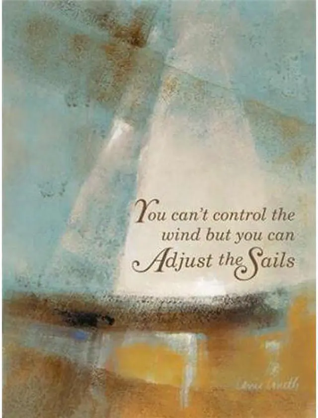 Main image of Sun Dance Graphics PDX6172BSMALL Adjust The Sails & Journey I Poster Print by Lanie Loreth, 11 x 14 - Small