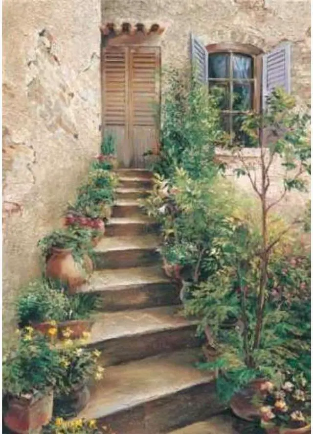 Main image of Classic Collections PDXCC719LARGE Stairway in Provence Poster Print by Roger Duvall, 20 x 28 - Large