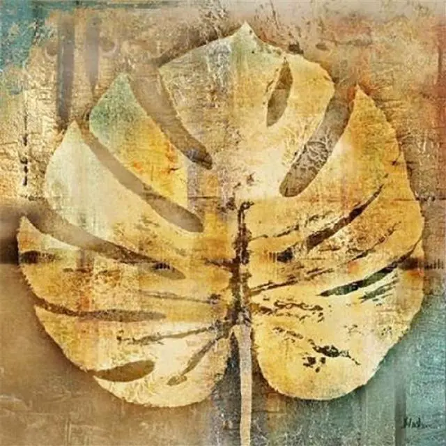 Main image of Sun Dance Graphics PDX7973HSMALL Gold Leaves I Poster Print by Patricia Pinto, 12 x 12 - Small