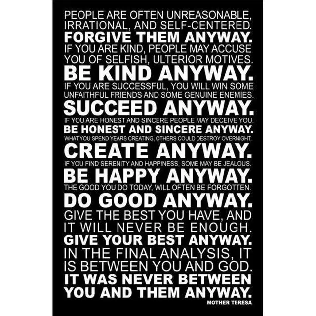 Alt view image 2 of 2 - Posterazzi PYRPAS0750 Mother Teresa - Quote Poster Print - 24 x 36 in.