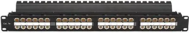 Alt view image 3 of 4 - Black Box JPM810A-HD Box Spacegain Cat5E High-Density Feed-Through Patch Panel, Unshielded, 48-Port, 1U - 48 X Rj-45