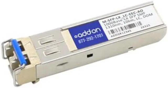 Alt view image 2 of 4 - AddOn Hirschmann M-SFP-LX/LC EEC Compatible TAA Compliant 1000Base-LX SFP Transceiver (SMF, 1310nm, 10km, LC, DOM, Rugged)
