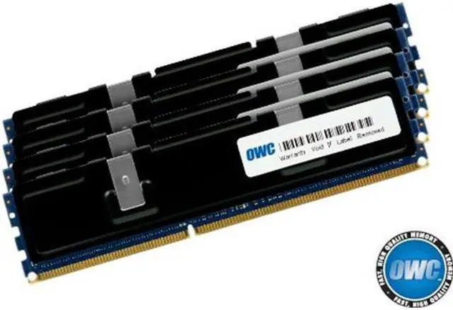 Alt view image 6 of 6 - OWC 64GB ( 4x16GB ) PC3-10600 DDR3 ECC 1333MHz SDRAM DIMM 240 Pin Memory Upgrade kit For MacPro 'Nehalem'& Westmere' models.Perfect For the Mac Pro 8-core and Quad-core Xeon systems.OWC1333D3X9M064