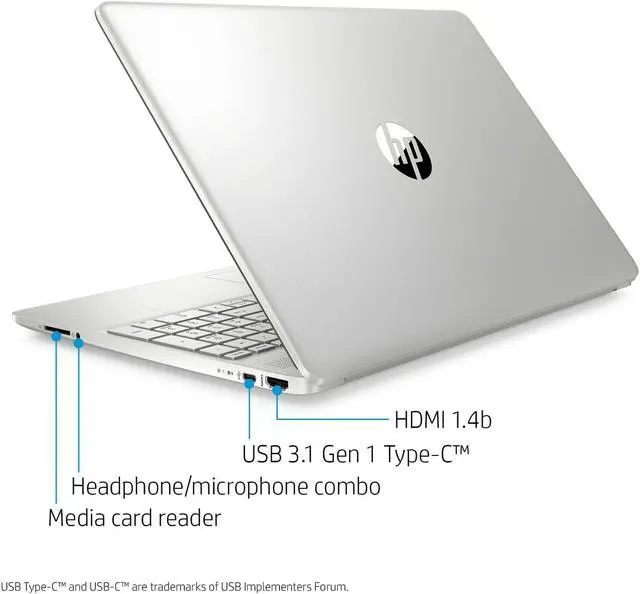 Alt view image 6 of 14 - NEW HP Notebook 15.6"  FHD Intel i3-1005G1 (up to 3.4GHz) 256GB SSD 8GB RAM Webcam+Mic Windows 10 15-DY1031WM