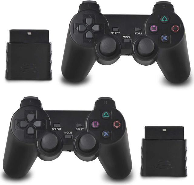 2-Pack 2.4G Wireless Controller Gamepad Dual Vibration Compatible For  Playstation 2 PS2