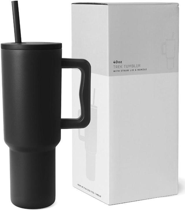 40 Oz Tumbler Straw Lid Insulated Stainless Steel Water Bottle