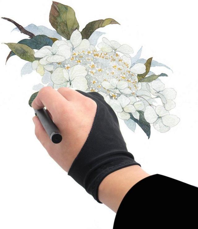 Professional Size Artist Drawing Glove Anti-fouling Lycra Glove for Light  Box, Graphic Tablet, Pen Display and iPad Pro Pencil Huion Graphic Tablet  Drawing(Black) 