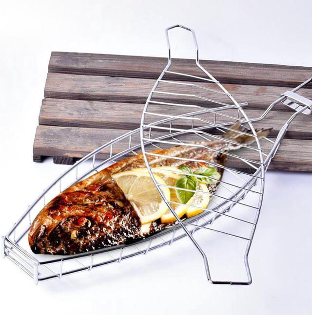 Bbq Grilled Fish Net Clip Barbecue Basket Stainless Steel - Temu