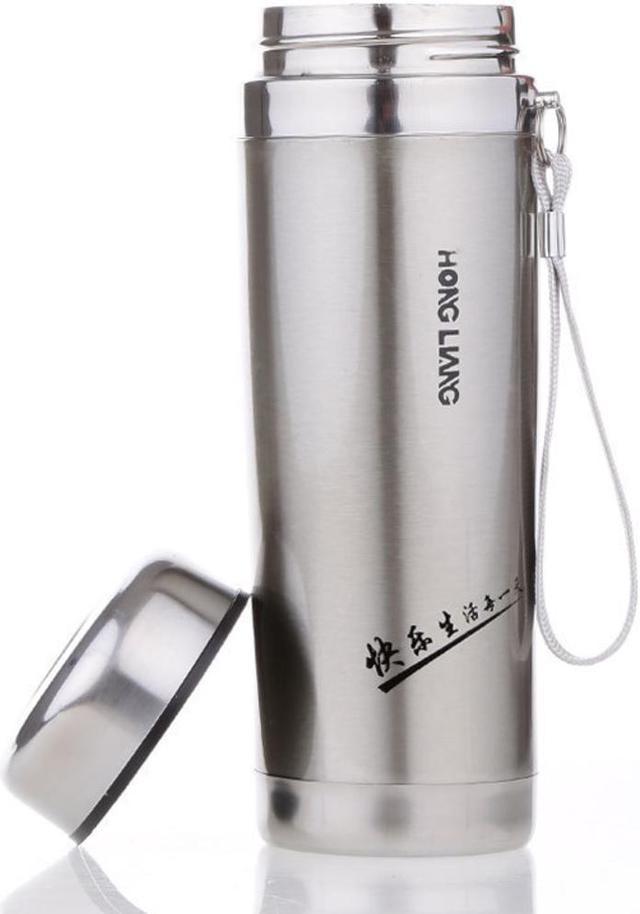 Stainless steel thermos cup Bottle for Hot Coffee or Cold Tea Drink Cup  Slim Line Travel Size Compact(550ml) 