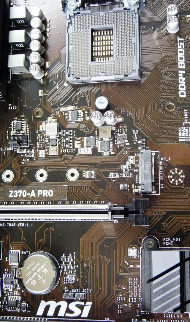 Alt view image 9 of 12 - MSI Z370-A PRO INTEL 8TH GEN ATX DDR4 64GB 2PCIEX16 CFX M.2 DSUB DVI DP USB3.1