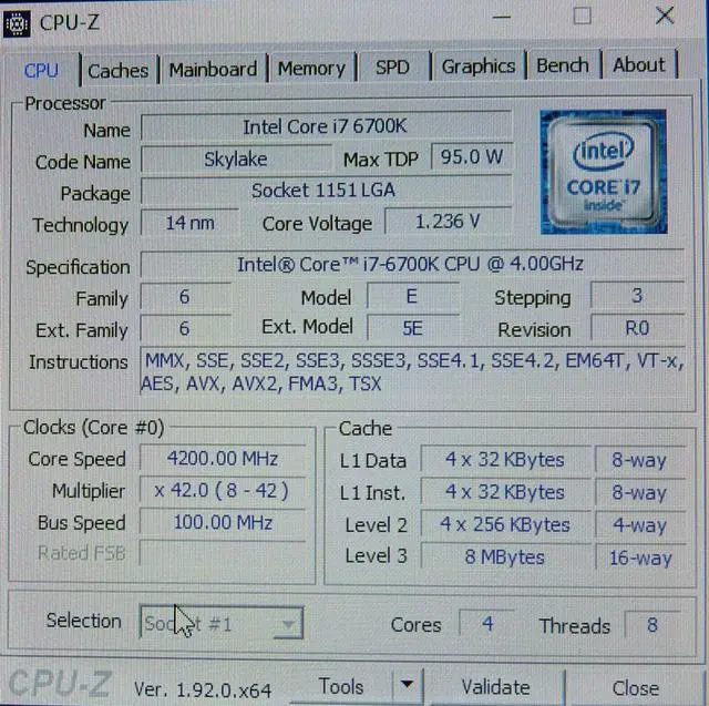 Alt view image 6 of 7 - Intel Core i7-6700K 8M Skylake SR2L0 Quad-Core 4.0 GHz LGA 1151 91W Desktop TRAY Processor CM8066201919901 with Intel HD Graphics 530 => CPU ONLY, NO HEATSINK/FAN!