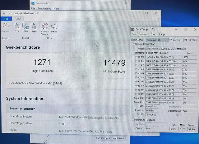 Alt view image 3 of 10 - AMD RYZEN 9 3900X 12-Core AM4 105W 100-000000023 Desktop TRAY OEM CPU NO COOLER