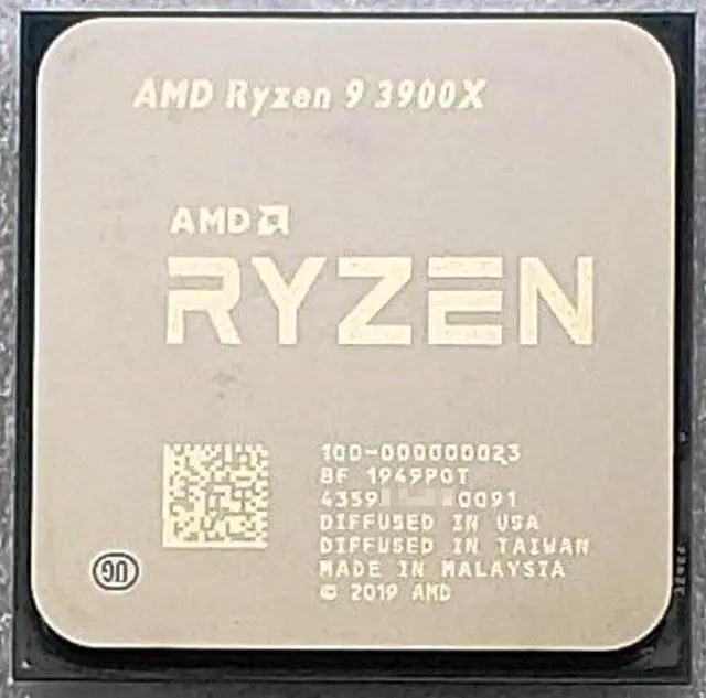 Alt view image 6 of 10 - AMD RYZEN 9 3900X 12-Core AM4 105W 100-000000023 Desktop TRAY OEM CPU NO COOLER
